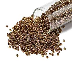 (514) High Metallic Gypsy Gold Тохо 11/0 круглые бусины, японский бисер, (514) высокое металлическое цыганское золото, 2.2 мм, отверстие : 0.8 мм, Около 50000 шт / фунт