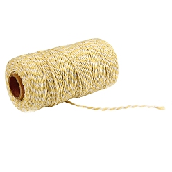 Светло-хаки Нити хлопчатобумажные, макраме шнур, декоративные нитки, для поделок ремесел, упаковка подарков и изготовление ювелирных изделий, светлый хаки, 2 мм, около 109.36 ярдов (100 м) / рулон