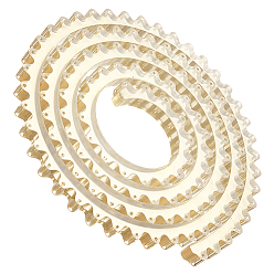 Светлый Золото-желтый Пластиковые полоски специальной формы для деревообработки, гибкая изогнутая направляющая для раскроя деревянных досок, светлый золотарник желтый, 2000x16.5x13.5 мм, отверстие : 3.5 мм