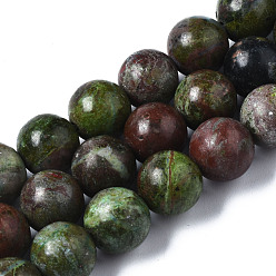 Варисцит Натуральные варицитовые бусины, круглые, 10 мм, отверстие : 1.2 мм, около 37 шт / нитка, 14.96'' (38 см)