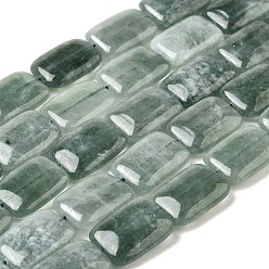 Темный Морско-зеленый Натуральные окрашенные малайзийские нефритовые бусины, прямоугольные, темно-зеленый, 18~18.5x13~13.5x4.5~5 мм, отверстие : 1.2 мм, около 22 шт / нитка, 15.87'' (40.3 см)