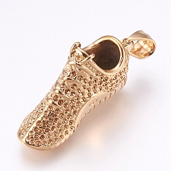 Golden 304 Edelstahl Anhänger, , golden & Rotgold, 40x13x23 mm, Bohrung: 5x7 mm