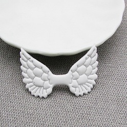 Белый Тиснение крыльев тканью, украсить аксессуары, белые, 30x50x1.5 мм