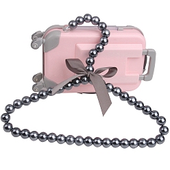 Светло-серый Полиуретановая вешалка для одежды миниатюрная модель, аксессуары для кукольного домика с микро-ландшафтом, со стеклянной жемчуг, притворяясь опорными украшениями, светло-серый, 200 мм