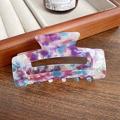 Средняя Орхидея Акриловые заколки для волос на когтях, для женщин девушек, прямоугольные, средне орхидеи, 47x85 мм