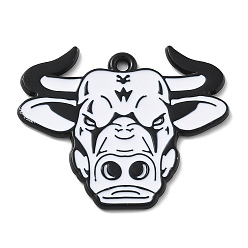 Other Animal Подвески из сплава , с эмалью, черно-белый зверь, 25x30.5x1.5 мм, отверстие : 1.6 мм