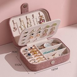 Rosy Brown PU Leather Jewerly Storage Boxes, with Magnetic Clasp, Rectangle, Rosy Brown, 16x11x5cm