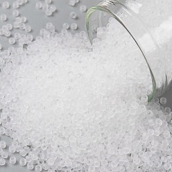 (141F) Ceylon Frost Snowflake TOHO Round Seed Beads, Japanese Seed Beads, Frosted, (141F) Ceylon Frost Snowflake, 15/0, 1.5mm, Hole: 0.7mm, about 135000pcs/pound