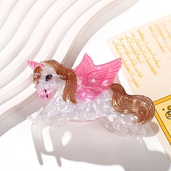 Единорог Заколки для волос в форме когтей из ацетата целлюлозы, аксессуары для волос для женщин и девочек, единорог, 96x50 мм