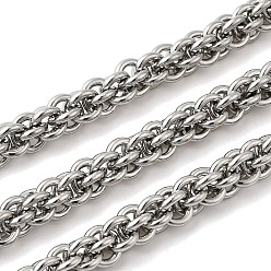 Нержавеющая Сталь Цвет 304 из нержавеющей стали цепи пшеницы, несварные, с катушкой, цвет нержавеющей стали, 7.5 мм