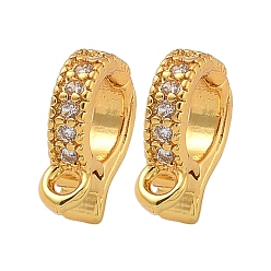 Золотой Латунные микро проложить четкие кубического циркония кулон поручительств, долговечный, золотые, 9x6.5x3 мм, отверстие : 1.2 мм