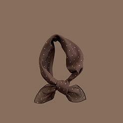 Верблюжий Квадратный полиэстеровый шарф, бандана в горошек, верблюжие, 630~650x630~650x0.5 мм