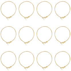 Настоящее золото 18K 12шт. 1мм латунные цепочки с регулируемым ползунком, реальный 18 k позолоченный, 8 дюйм (20.4 см)