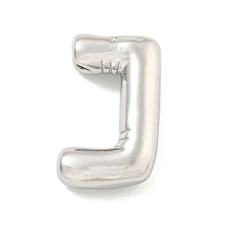 Letter J Стойки обшивки латунные подвески, долговечный, без свинца и без кадмия, буквенное очарование, буква J, 21.5x13x5 мм, отверстие : 3x1.5 мм