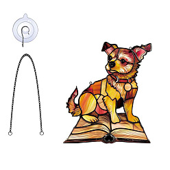 Золотистый Акриловый кулон украшение, с железной цепью и крюком, золотые, 198x172 мм