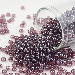 (110B) Transparent Luster Medium Amethyst Тохо 8/0 круглые бусины, японский бисер, (110 б) прозрачный блеск средний аметист, 8/0, 3 мм, отверстие : 1 мм, Около 222 шт / 10 г