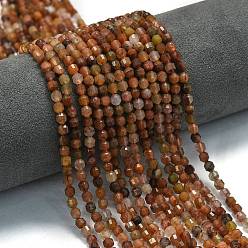 Gemstone Природных драгоценных камней бисер нитей, энергетическая призматическая огранка с двойными концами бусины, граненые двухконусные, 4x4.5 мм, отверстие : 0.4 мм, около 83 шт / нитка, 14.96'' (38 см)