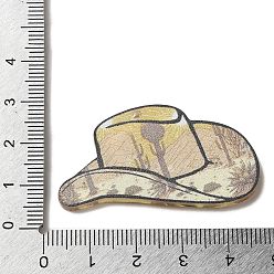 PeachPuff Acrylic Pendants, Hat, PeachPuff, 27x45x2mm, Hole: 1.2mm