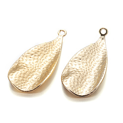 Золотой Подвески из сплава , долговечный, слеза, золотые, 40x18.5x3 мм, отверстие : 1.8 мм