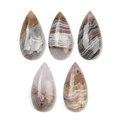 Натуральный Агат Подвески из натурального аметиста и кружевного агата, слезинки, класс b, 38x18x7.5~8 мм, отверстие : 1.5 мм