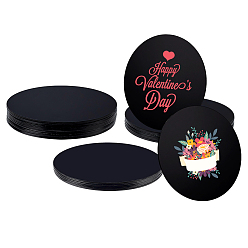 Черный Акриловые листы, принадлежности для изготовления поделок, плоско-круглые, чёрные, 99x1.5 мм