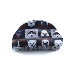 Черный Заколки для волос из ПВХ с рисунком собаки, аксессуары для волос для женщин и девочек, чёрные, 44x84x34 мм