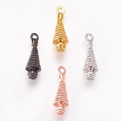 (52) Непрозрачная лаванда Подвески из сплава , рождественская елка, разноцветные, 18x6 мм, отверстие : 1.5 мм