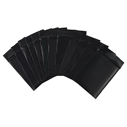 Черный Мешки с замком на молнии, закрывающиеся сумки, мешок с самоуплотнением, верхнего уплотнения, прямоугольные, чёрные, 6.3x4 см, односторонняя толщина: 2.3 мил(0.06мм)