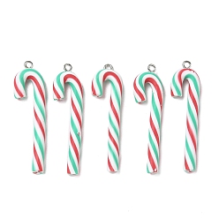 Голубой Ручной полимерной глины большие кулоны, шоколадная конфета, с железными петлями, голубой, 46~52x12~14x4~4.5 мм, отверстие : 2 мм