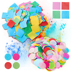 Mixed Color 10 Bags Flat Round Paper Confetti, 7 Sets Paper Confetti, for Party Decorations, Mixed Color, 25x0.07mm