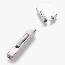 Нержавеющая Сталь Цвет Устойчивы к потускнению 304 байонетные застежки из нержавеющей стали, цвет нержавеющей стали, 28.5x5 мм, отверстие : 3x3 мм