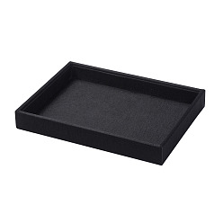 Negro Pantallas pulsera de madera, Cubrir con un paño, Rectángulo, negro, 24x17x3 cm
