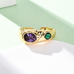 Настоящее золото 18K Манжеты из латуни с микро паве кубический цирконий для женщин, без никеля , реальный 18 k позолоченный, 9 мм