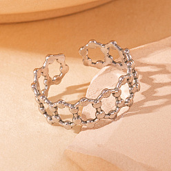 Нержавеющая Сталь Цвет 201 манжетные кольца из шестигранной цепи из нержавеющей стали, цвет нержавеющей стали, внутренний диаметр: 18 мм