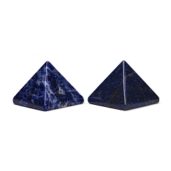 Содалитовое Натуральный содалит оргонит пирамида дисплей украшения, фигурка для украшения дома, энергетический камень рейки для исцеления, 30.5x30.5x25.5 мм