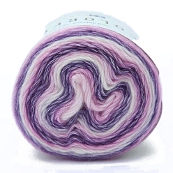 Фиолетовый Хлопковая пряжа градиентного цвета, для одежды шарфы свитера шали шапки, фиолетовые, 100г/моток, около 306.21 ярдов (280 м) / моток