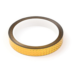 Gold Dekorative klebebänder aus kunststoff für haustiere mit laserstrahlendem einklebebuch, Gold, 0.59 Zoll (15 mm), 50 m / Rolle