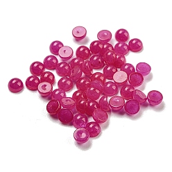 Белый Нефрит Кабошоны из натурального белого нефрита, полукруглый, камелия, 4x2~2.5 мм