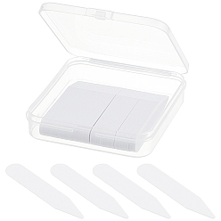 Blanc 100 pièces de baleines de col de chemise en PVC, façonneur de bord anti-déformation pour col, blanc, 55x10mm