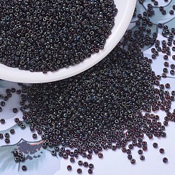 (RR4504) Transparent Ruby Picasso MIYUKI Round Rocailles Beads, Japanese Seed Beads, 11/0, (RR4504) Transparent Ruby Picasso, 11/0, 2x1.3mm, Hole: 0.8mm, about 1100pcs/bottle, 10g/bottle