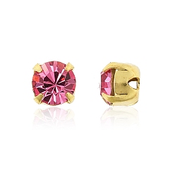 70010 Rose Preciosa® maxima crystal в пришивной чашке, чешский хрусталь, с настройками латуни, 719 37 083 шатон (круглый), золотые, 70010 роза, ss 19 (4.4~4.6 мм)