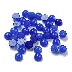 Белый Нефрит Кабошоны из натурального белого нефрита, полукруглый, синие, 4x2~2.5 мм