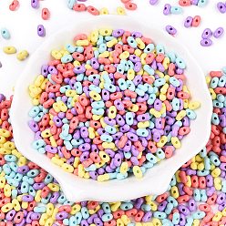 Разноцветный Непрозрачные акриловые бусины, арахис, красочный, 6.5x4x3 мм, отверстие : 1.5 мм, Около 9998 шт / 500 г