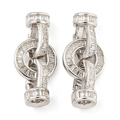 Платинированный 925 Складчатые застежки из стерлингового серебра с микропаве из прозрачного кубического циркония, кольцо, Реальная платина, 27 мм