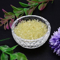 Светло-желтый Граненый имитация австрийский хрусталь пряди шарик, класс AAA, двухконусные, светло-желтый, 3x3 мм, отверстия: 0.7~0.9 мм, около 1440 шт / мешок