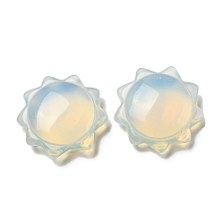 Опал Резные фигурки солнца из опалита, для домашнего офиса настольный орнамент фэн-шуй, 28x28~29x9~10 мм