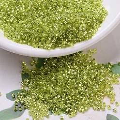 (DB0147) Шартрезский с Серебряной Подкладкой Бусины miyuki delica, цилиндр, японский бисер, 11/0, (дБ 0147) серебристая зеленовато-желтая, 1.3x1.6 мм, Отверстие: 0.8 мм, о 2000 шт / бутылка, 10 г / бутылка