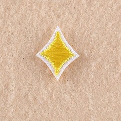 Золотистый Компьютеризированная вышивка тканью утюжок на / шить на заплатках, аксессуары для костюма, аппликация, звезда, золотые, 14x13 мм