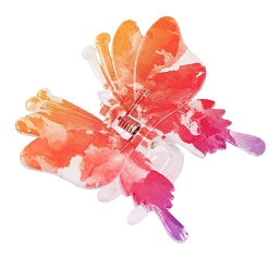 Помидор Пластиковые зажимы когтя волос, аксессуары для волос для женщин и девочек, бабочка, помидор, 76x72x42 мм