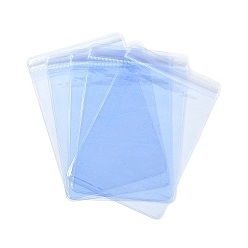 Васильковый ПВХ антиокислительные пакеты с застежкой-молнией, прозрачный чехол для хранения ювелирных изделий с защитой от потускнения, прямоугольные, васильковый, 15x10x0.03 см, односторонняя толщина: 4.9 мил(0.125мм)